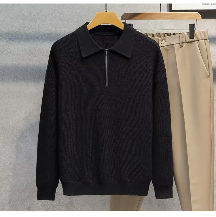 Eliot | Luxe Polo Knit met Ritskraag