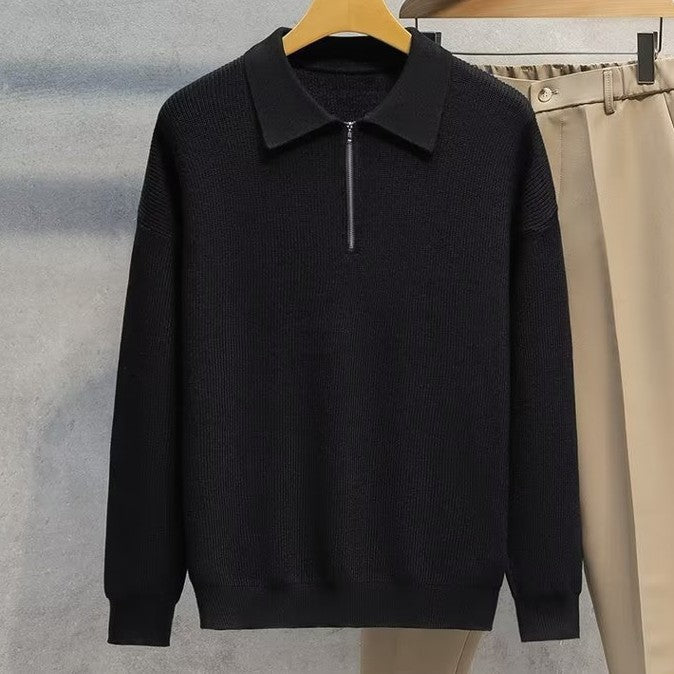 Eliot | Luxe Polo Knit met Ritskraag