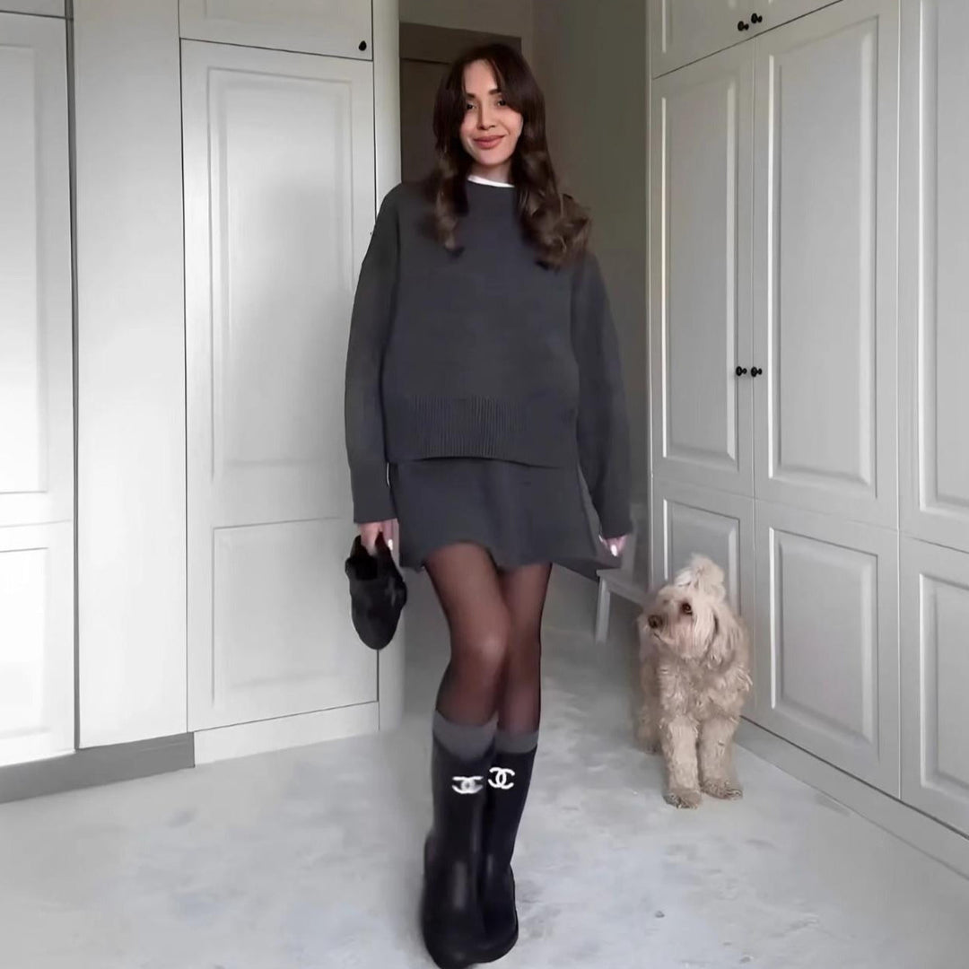 Maëlle | Gebreide Co-ord Set met City Chic Flair