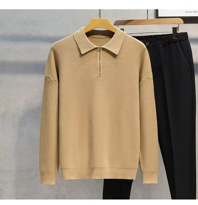 Eliot | Luxe Polo Knit met Ritskraag