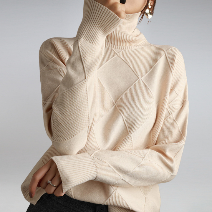 Véronique | Diamond Knit Luxe Turtleneck