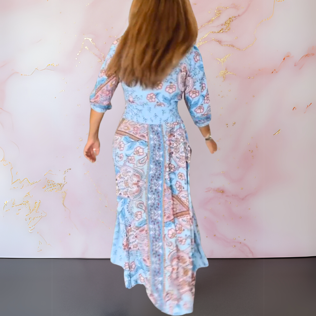 Celina | Elegante Maxi Jurk met Boho-Details