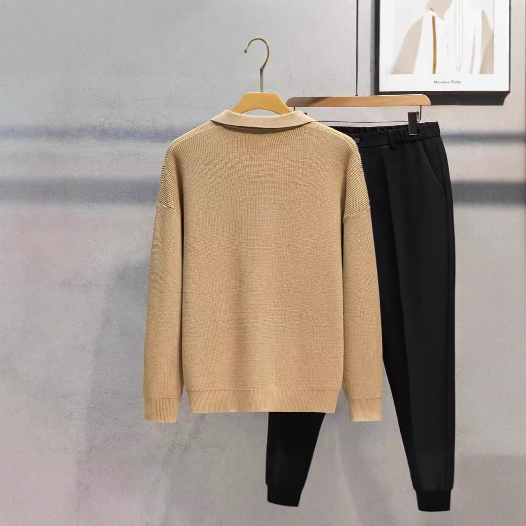Eliot | Luxe Polo Knit met Ritskraag