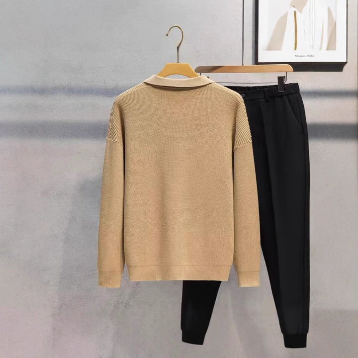 Eliot | Luxe Polo Knit met Ritskraag