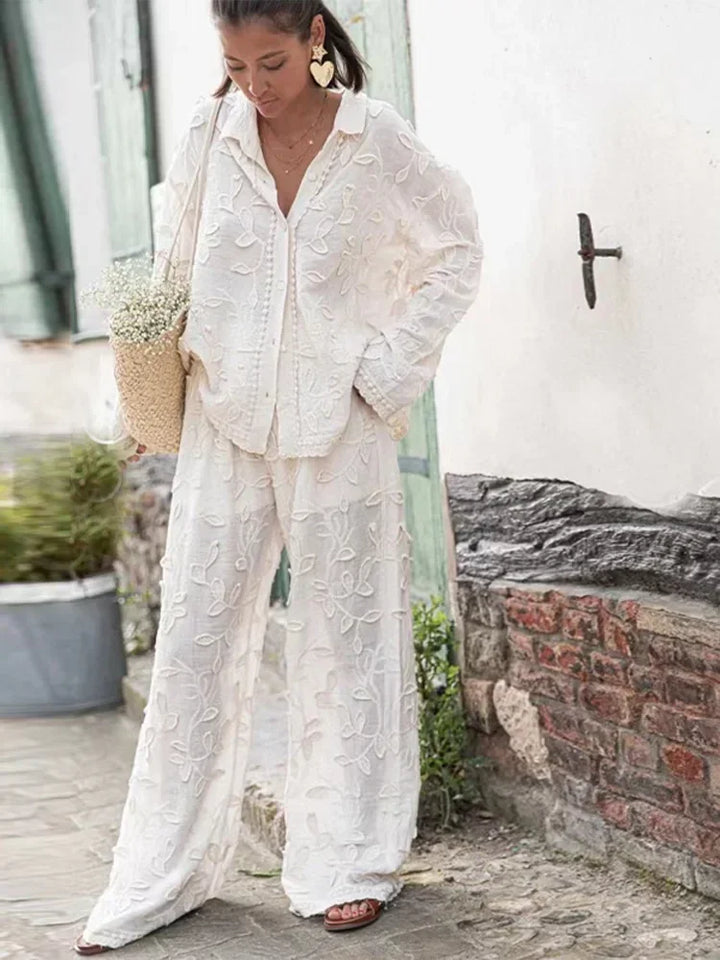 Solène | Borduurwerk Co-ord Set in Boho Luxe