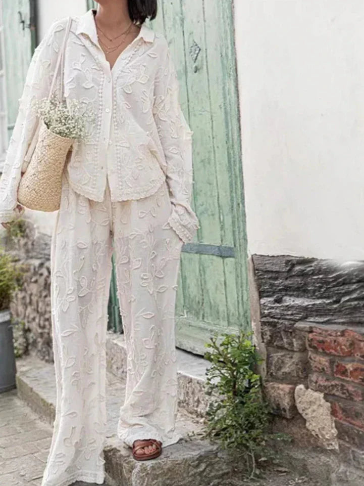 Solène | Borduurwerk Co-ord Set in Boho Luxe