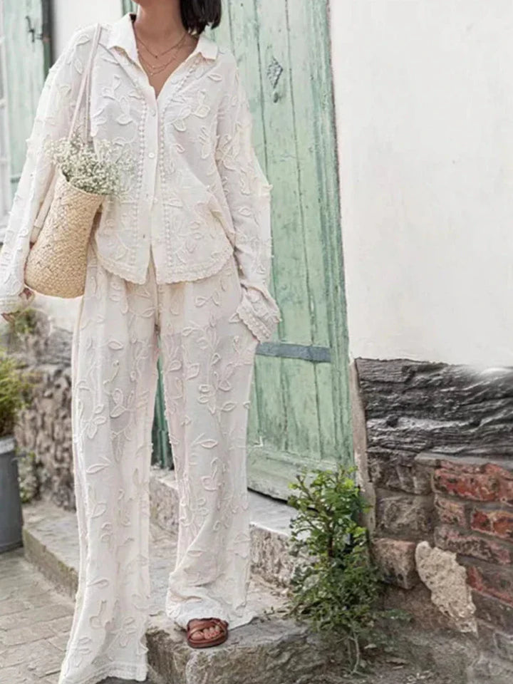 Solène | Borduurwerk Co-ord Set in Boho Luxe