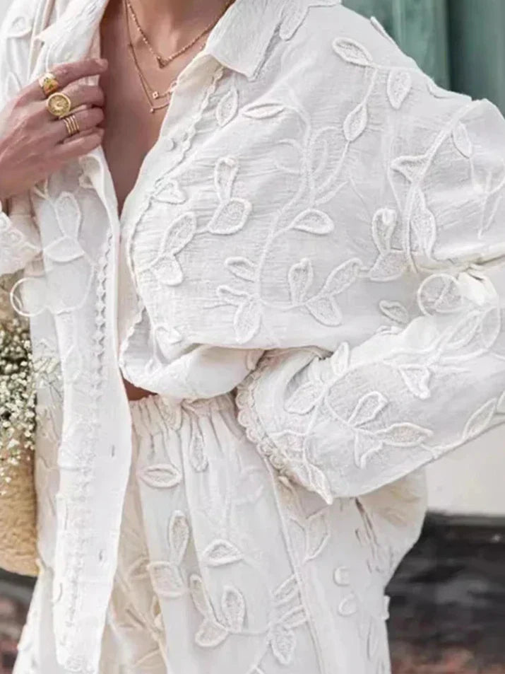 Solène | Borduurwerk Co-ord Set in Boho Luxe