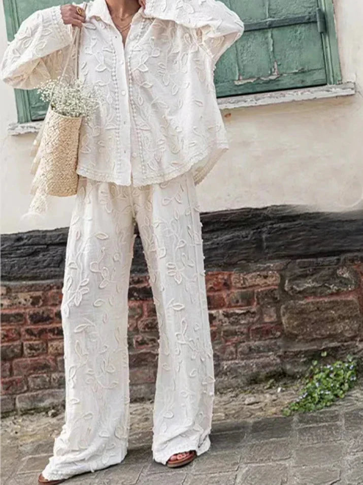 Solène | Borduurwerk Co-ord Set in Boho Luxe