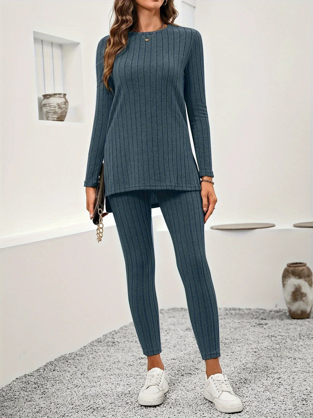 Léna | Luxe Lounge Set in Rib Knit