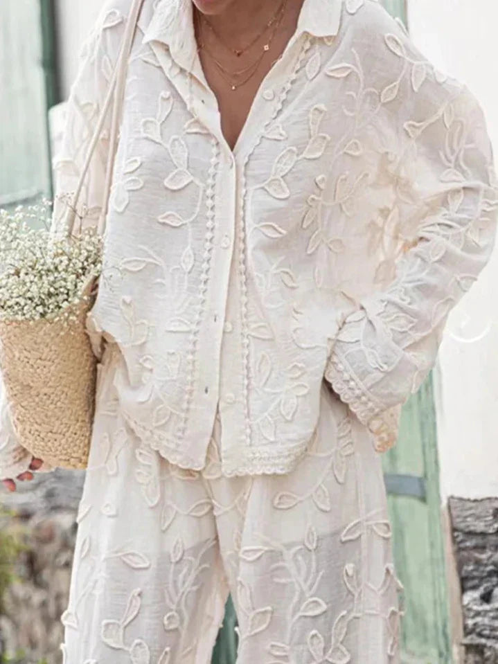 Solène | Borduurwerk Co-ord Set in Boho Luxe