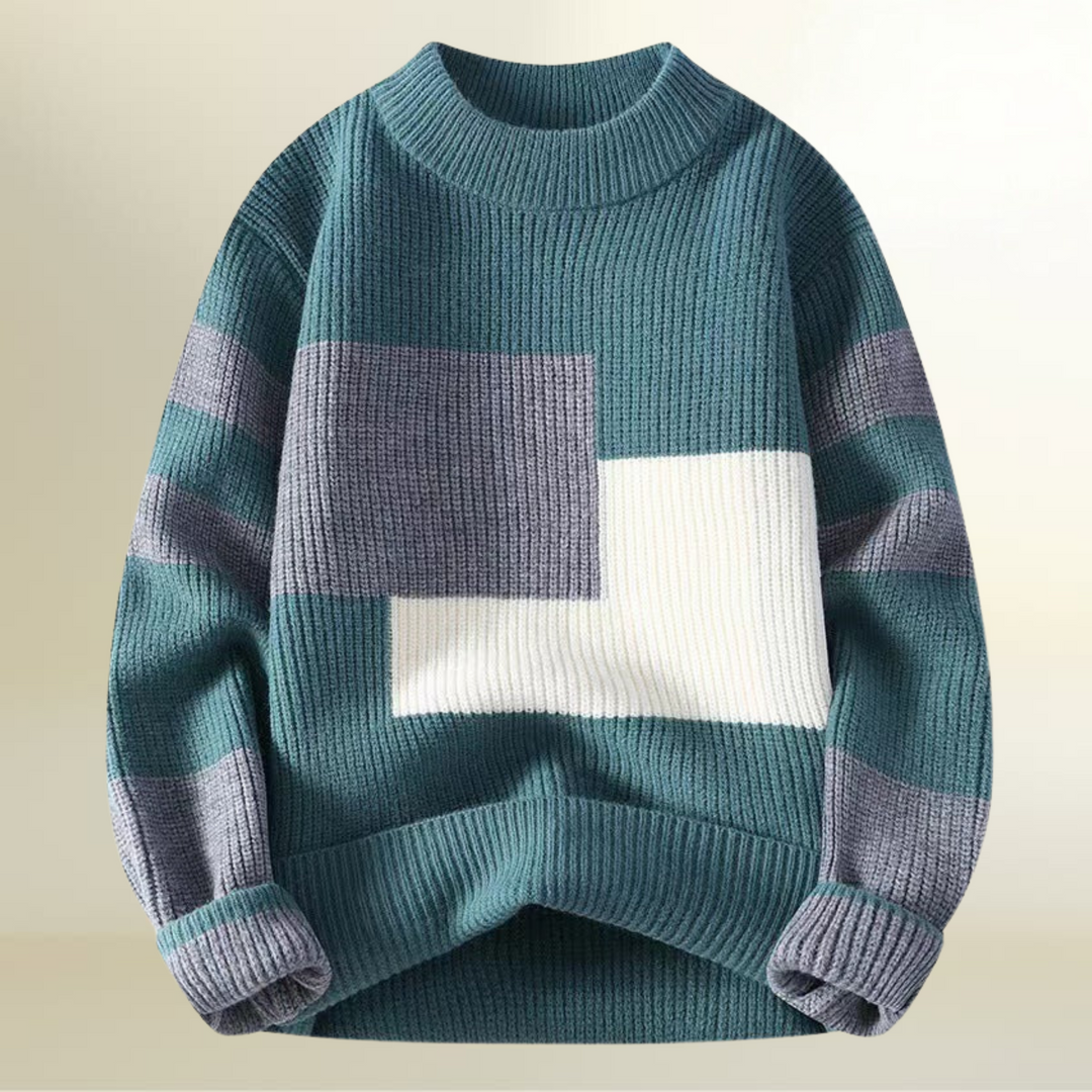 Lars | Colorblock Knit Sweater