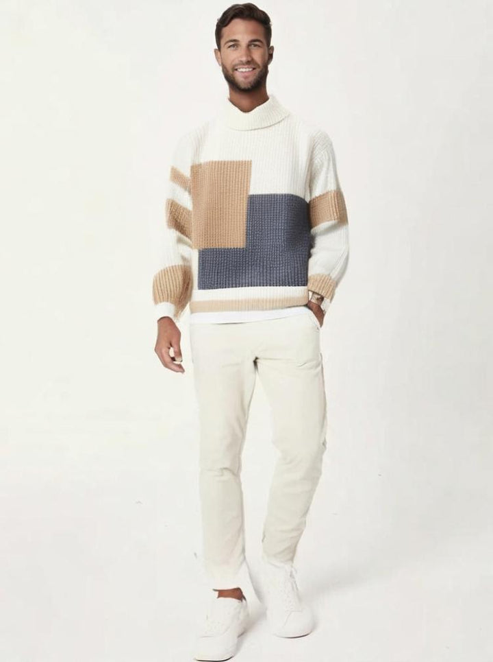 Lars | Colorblock Knit Sweater