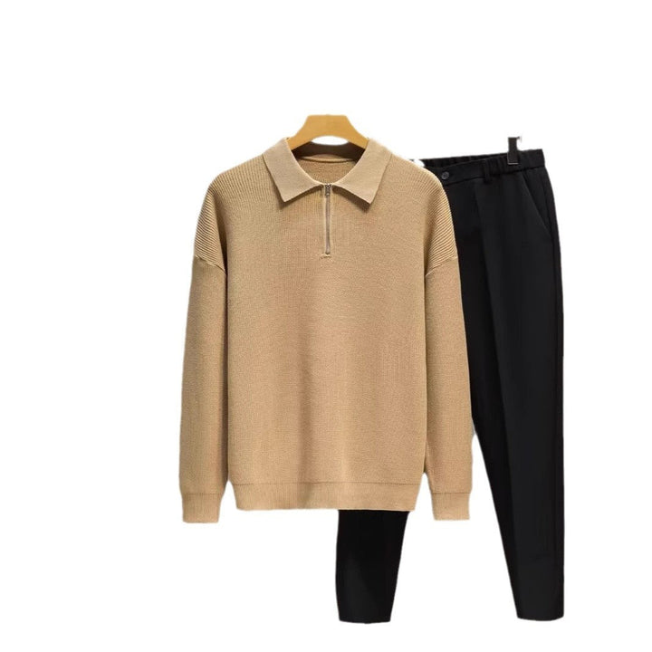 Eliot | Luxe Polo Knit met Ritskraag