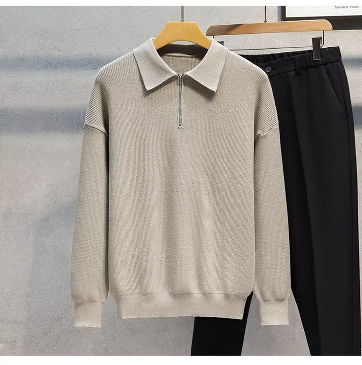 Eliot | Luxe Polo Knit met Ritskraag