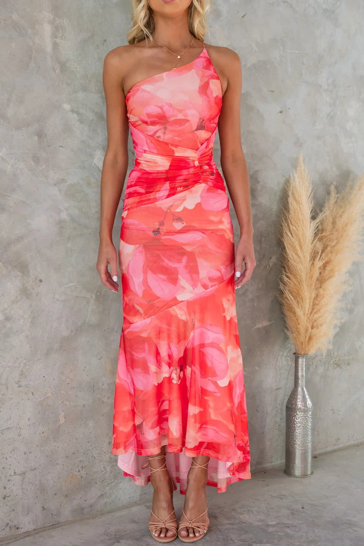 Célina | Flowy Zomerjurk met Oceaanbloemen